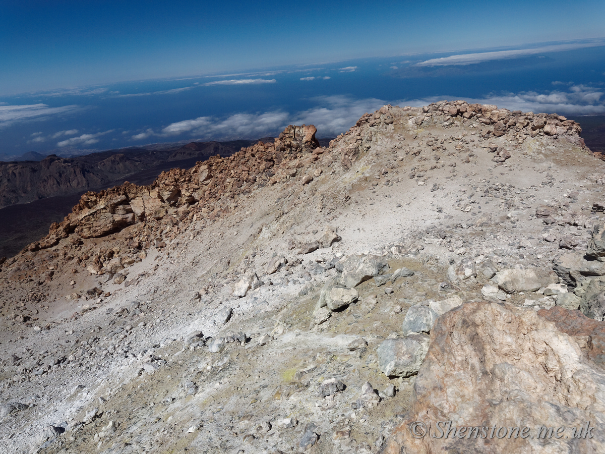 Sulphur deposits near the summit of Mount Teide