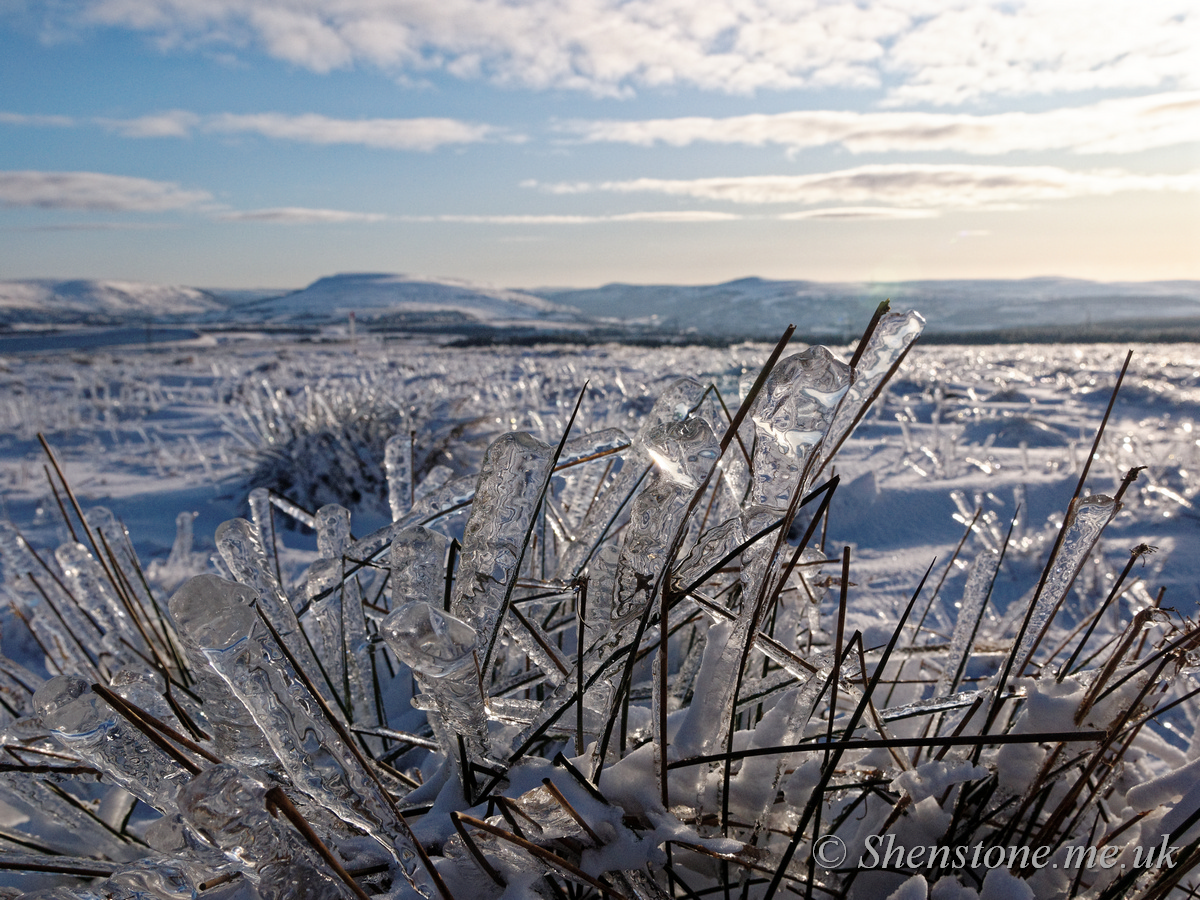 Snow and Ice on Mynydd Llangynidr