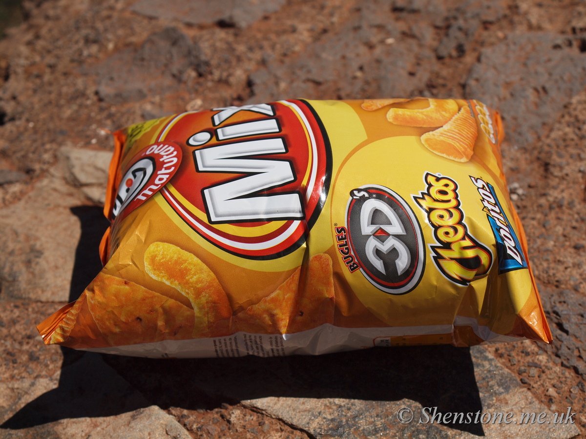 Crisp packet brought from sea level to Caldera approximately 2000m / 6,600 ft