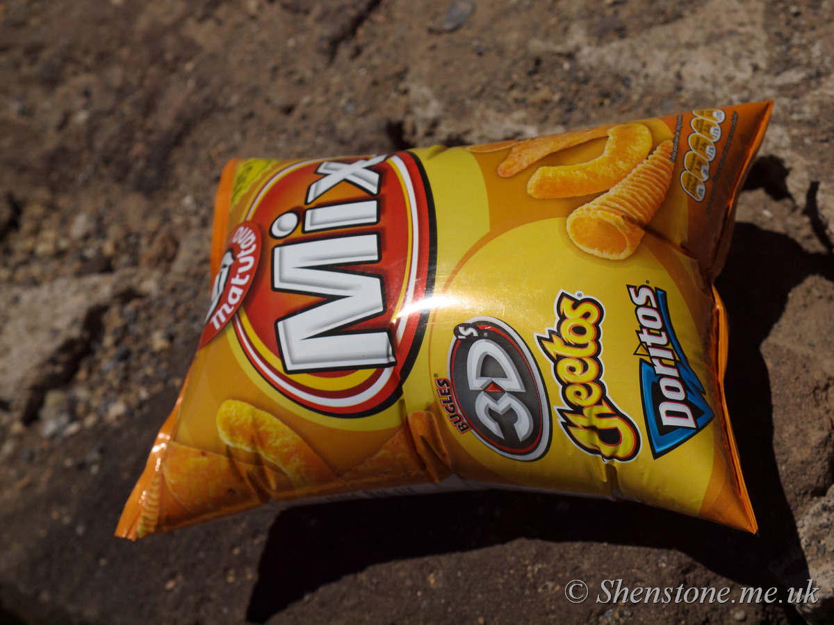 Crisp packet brought from sea level to Summit 3,718 m / 12,198 feet